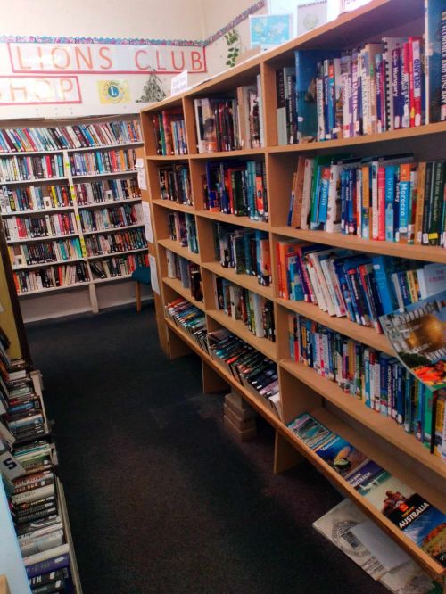 Shelves in our rear bookshop